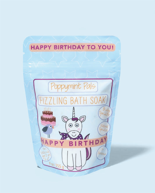 Poppymint Pals Happy Birthday Bath Soaks for Toddlers - Laki Naturals