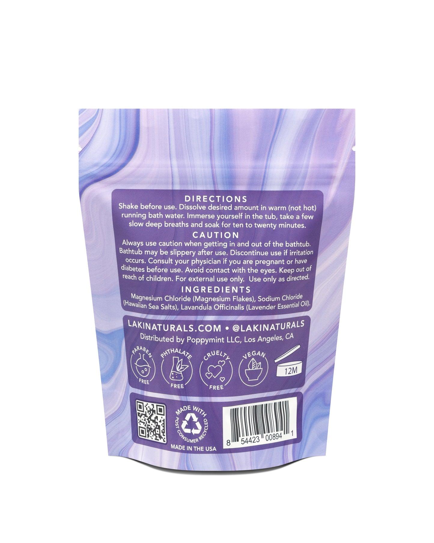 Lavender Magnesium Bath Soak - Laki Naturals