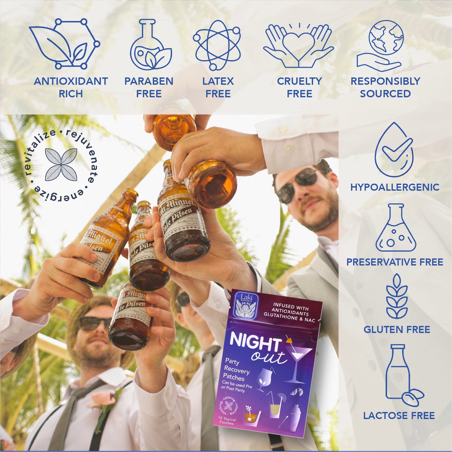 Night Out Patch for Hangovers - Laki Naturals