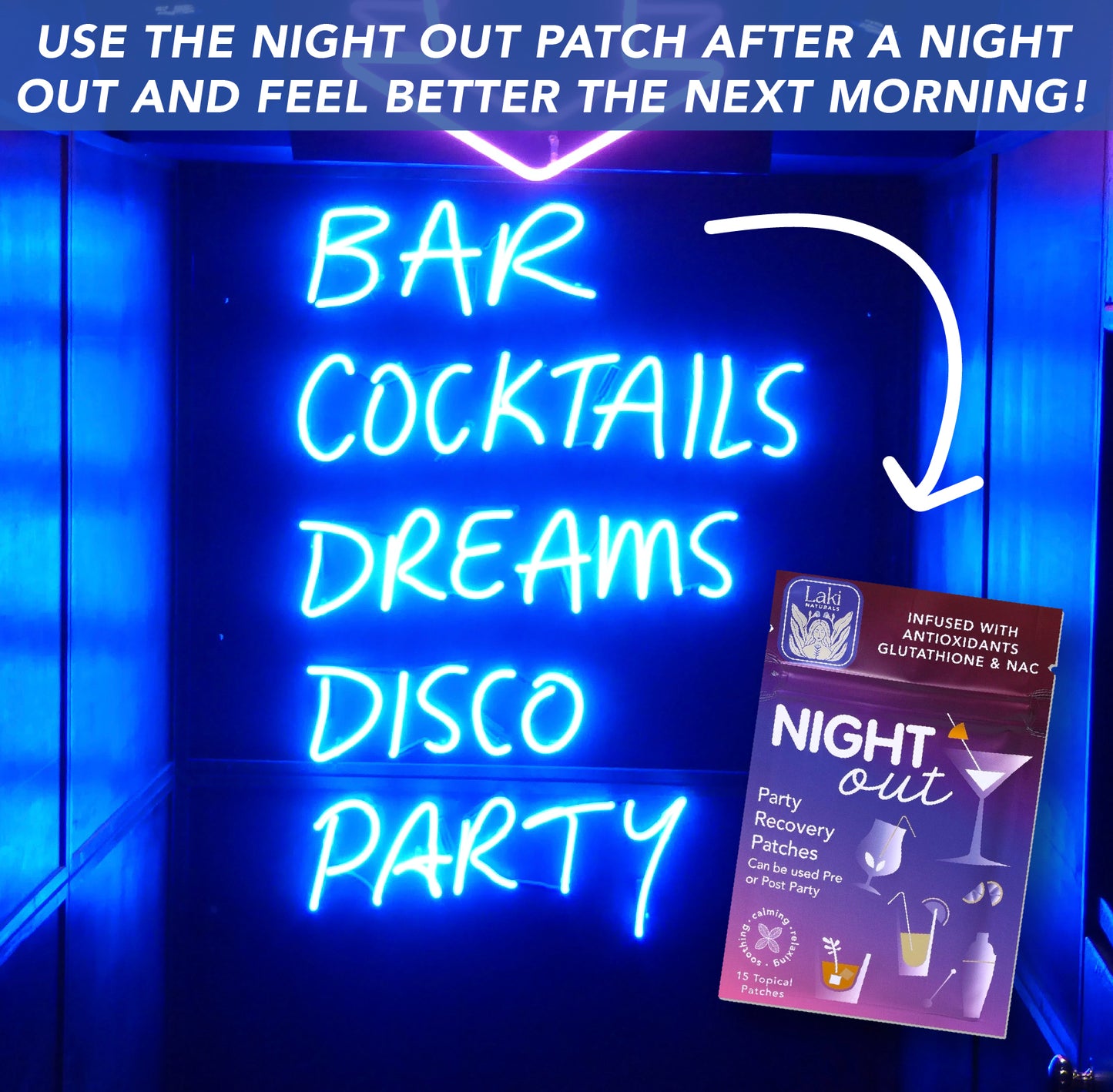 Night Out Patch for Hangovers - Laki Naturals