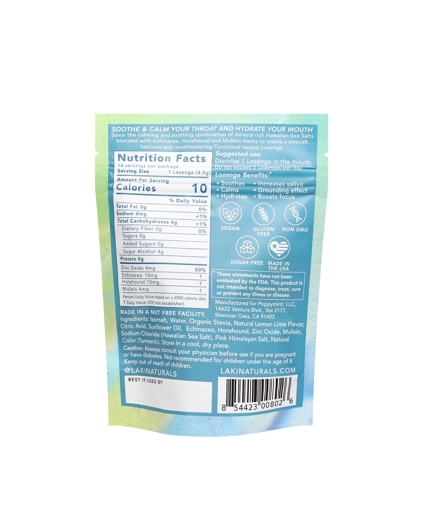 Functional Herbal Lozenges - Throat Soak - Laki Naturals
