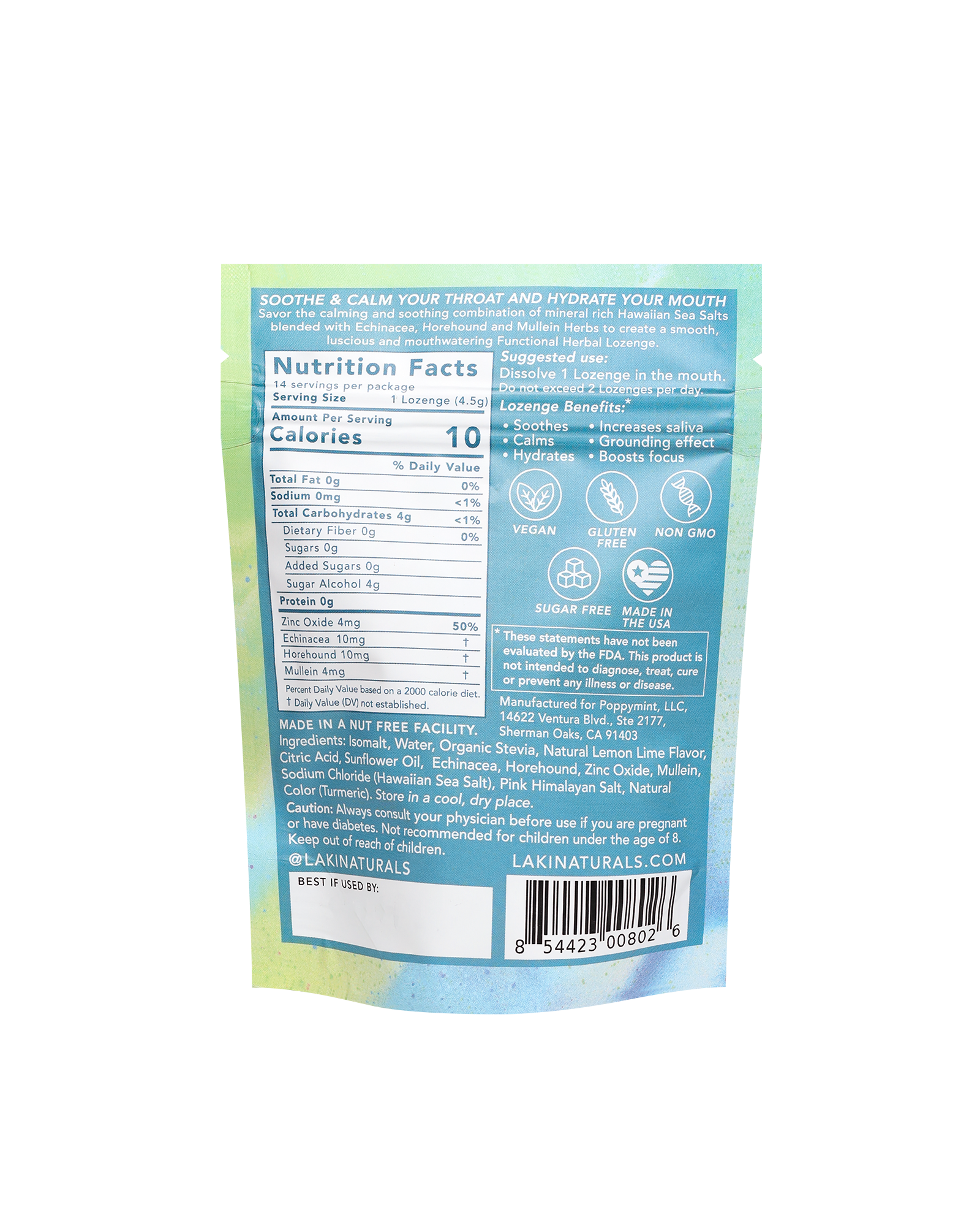 Functional Herbal Lozenges - Throat Soak - Laki Naturals