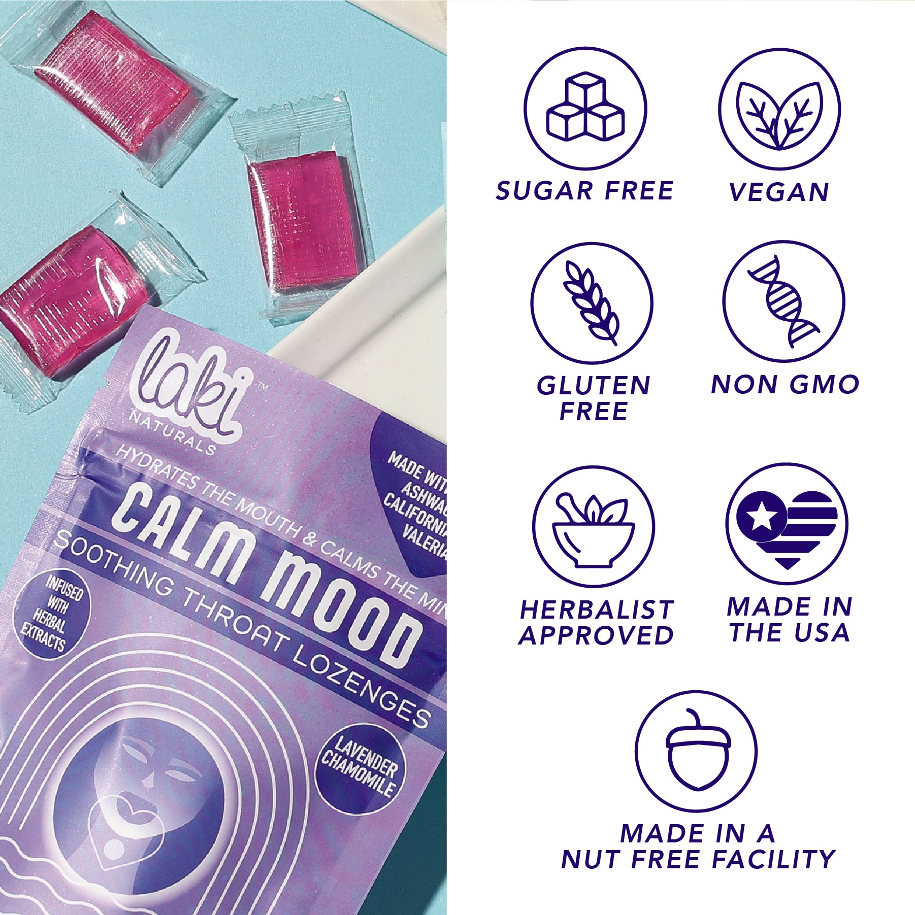 Functional Herbal Lozenges - Throat Soak - Laki Naturals