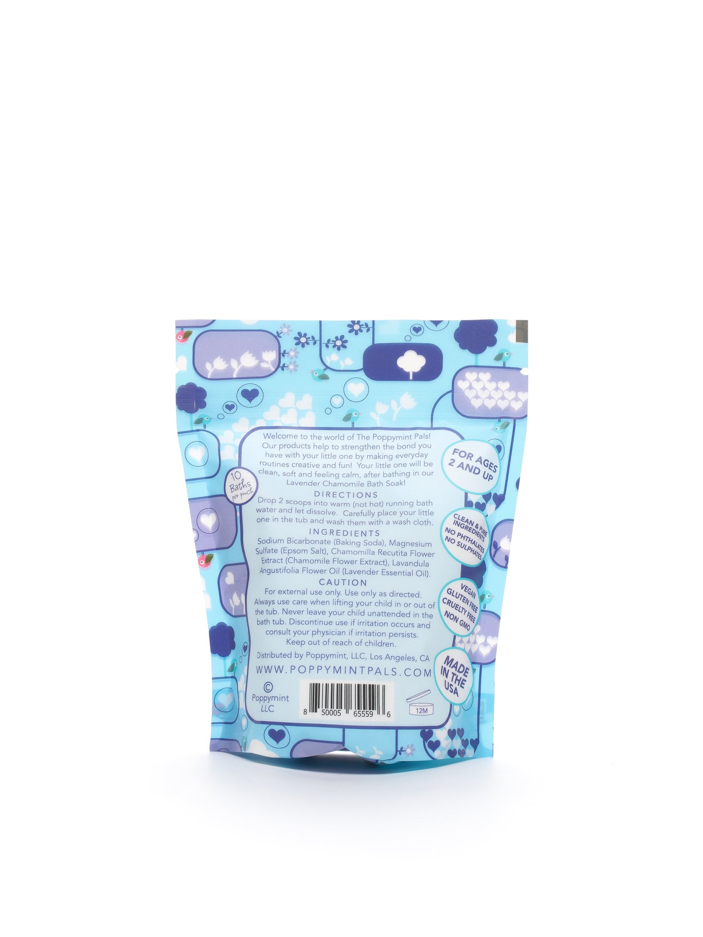 Poppymint Pals Calming Bath Soak for Toddlers - Laki Naturals