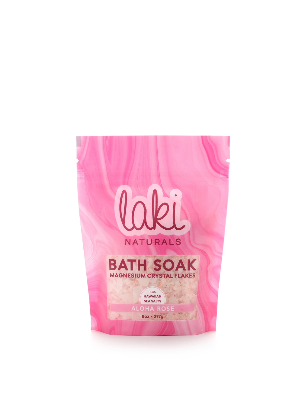 Aloha Rose Magnesium Flakes Bath Soak 8 oz or 16 oz - Laki Naturals