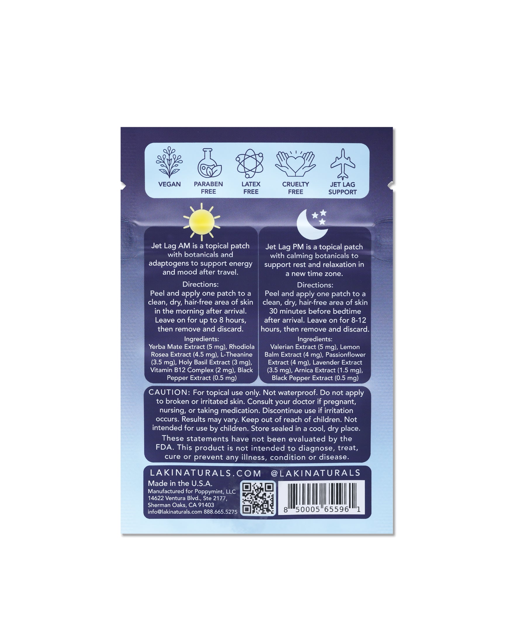 Jet Lag AM/PM Patch - Laki Naturals
