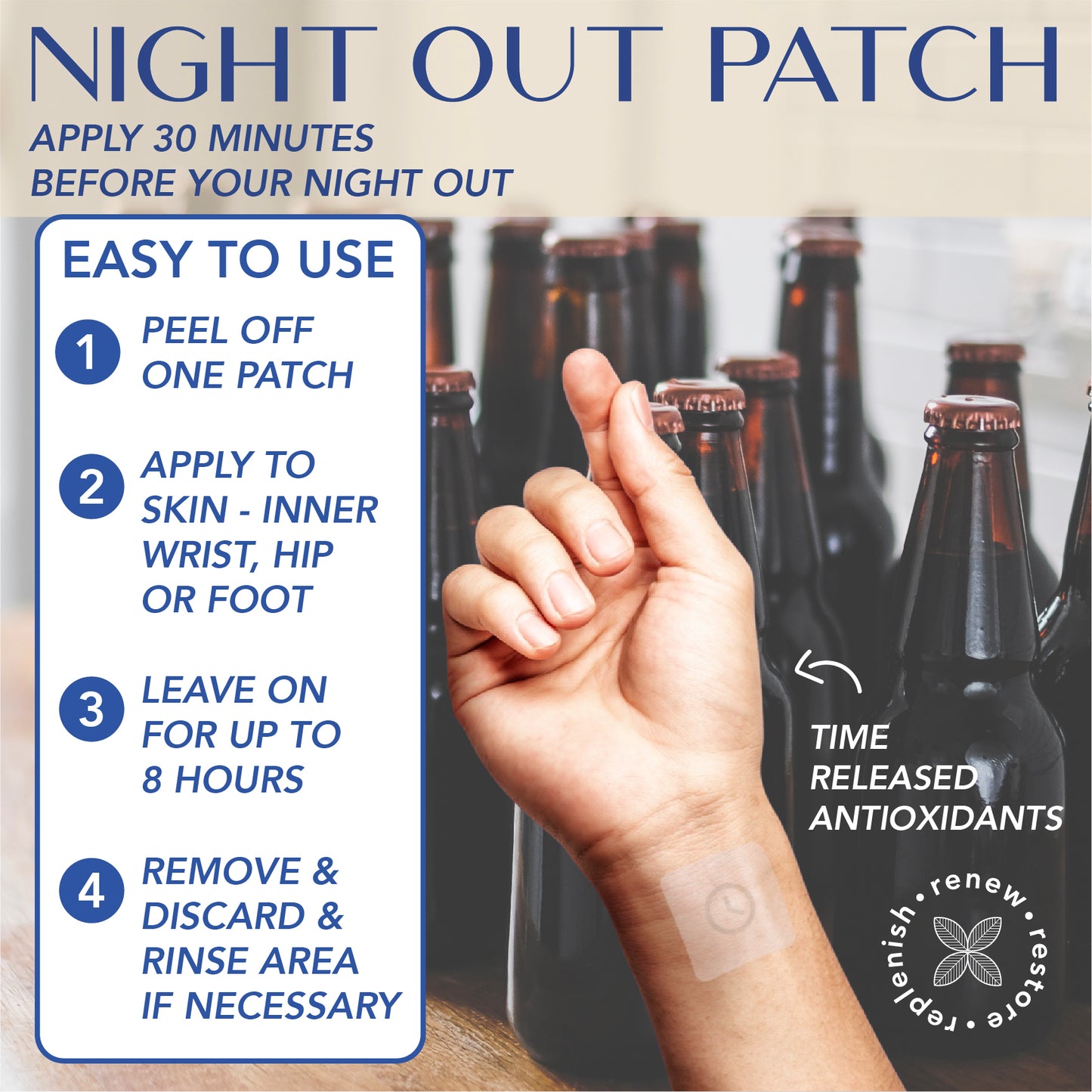 Night Out Patch for Hangovers - Laki Naturals