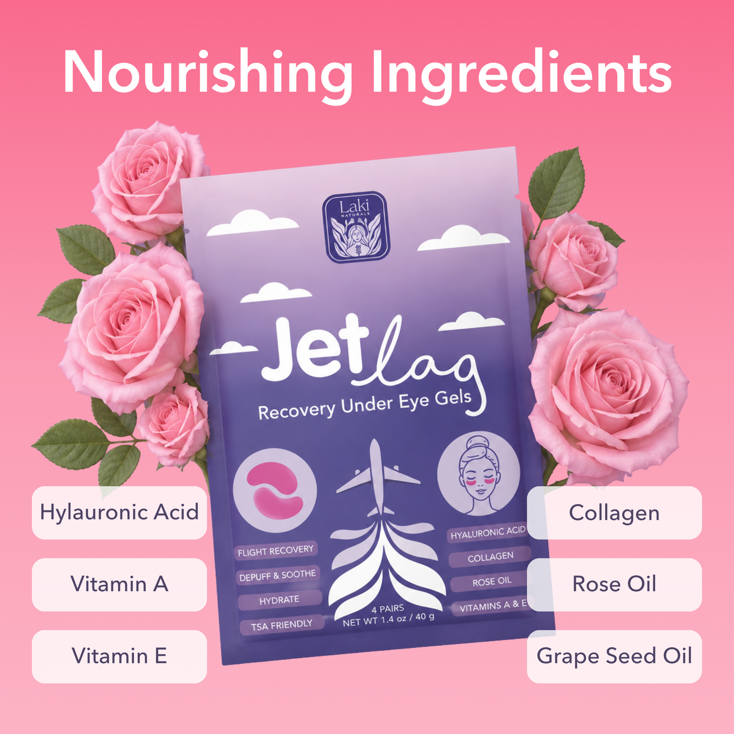 Jet Lag Under Eye Gels - Laki Naturals